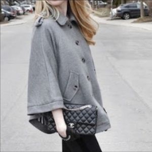 H&M grey cape coat